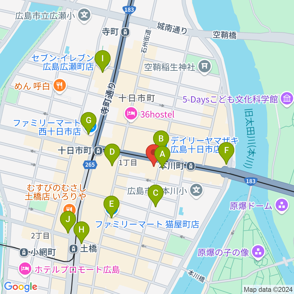 音楽喫茶ヲルガン座周辺のコンビニエンスストア一覧地図