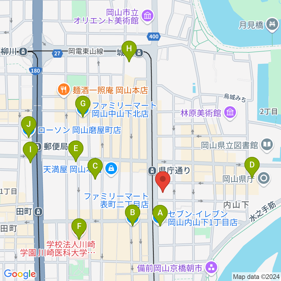 ルネスホール周辺のコンビニエンスストア一覧地図