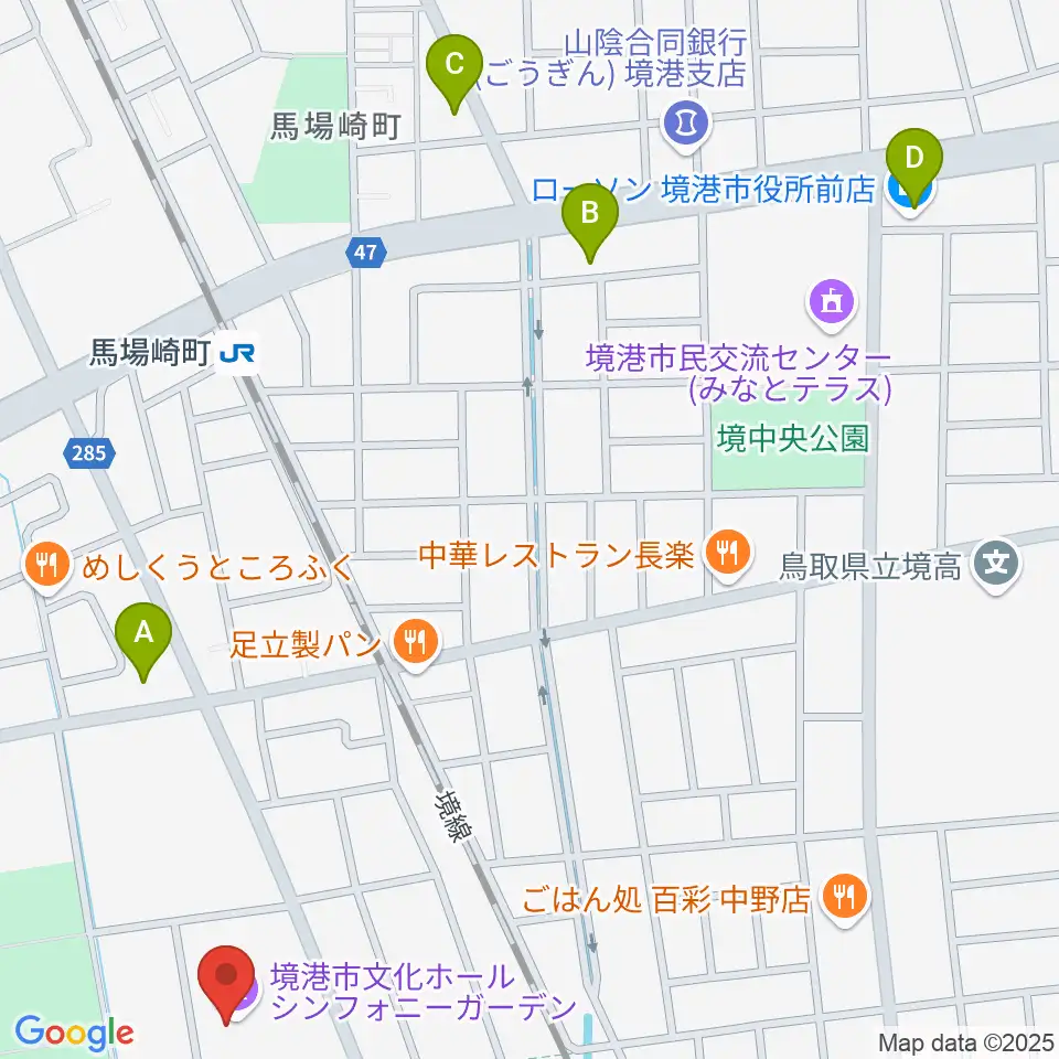 境港市文化ホール周辺のコンビニエンスストア一覧地図