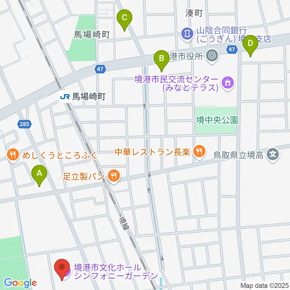境港市文化ホール周辺のコンビニエンスストア一覧地図