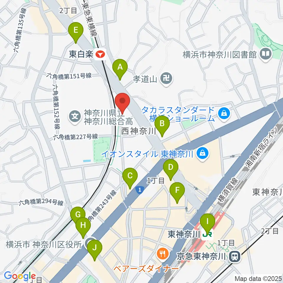 セントラル楽器周辺のコンビニエンスストア一覧地図