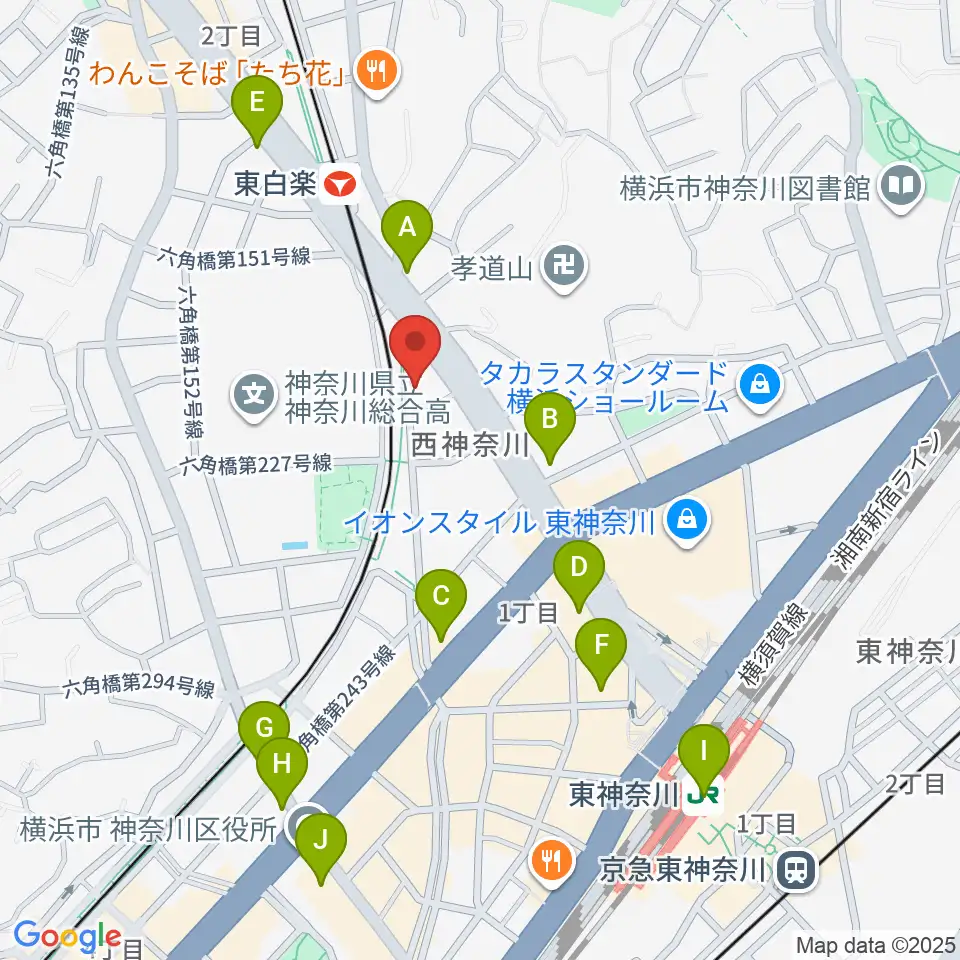 セントラル楽器周辺のコンビニエンスストア一覧地図