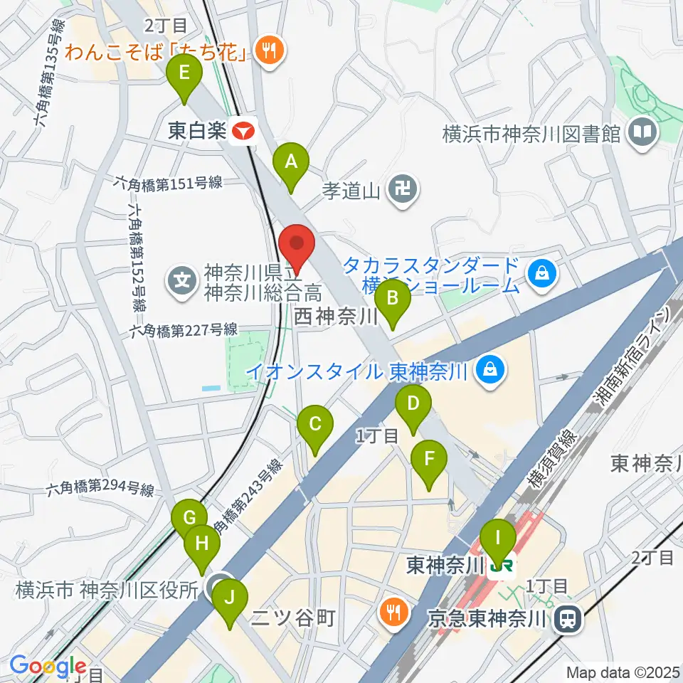 セントラル楽器周辺のコンビニエンスストア一覧地図