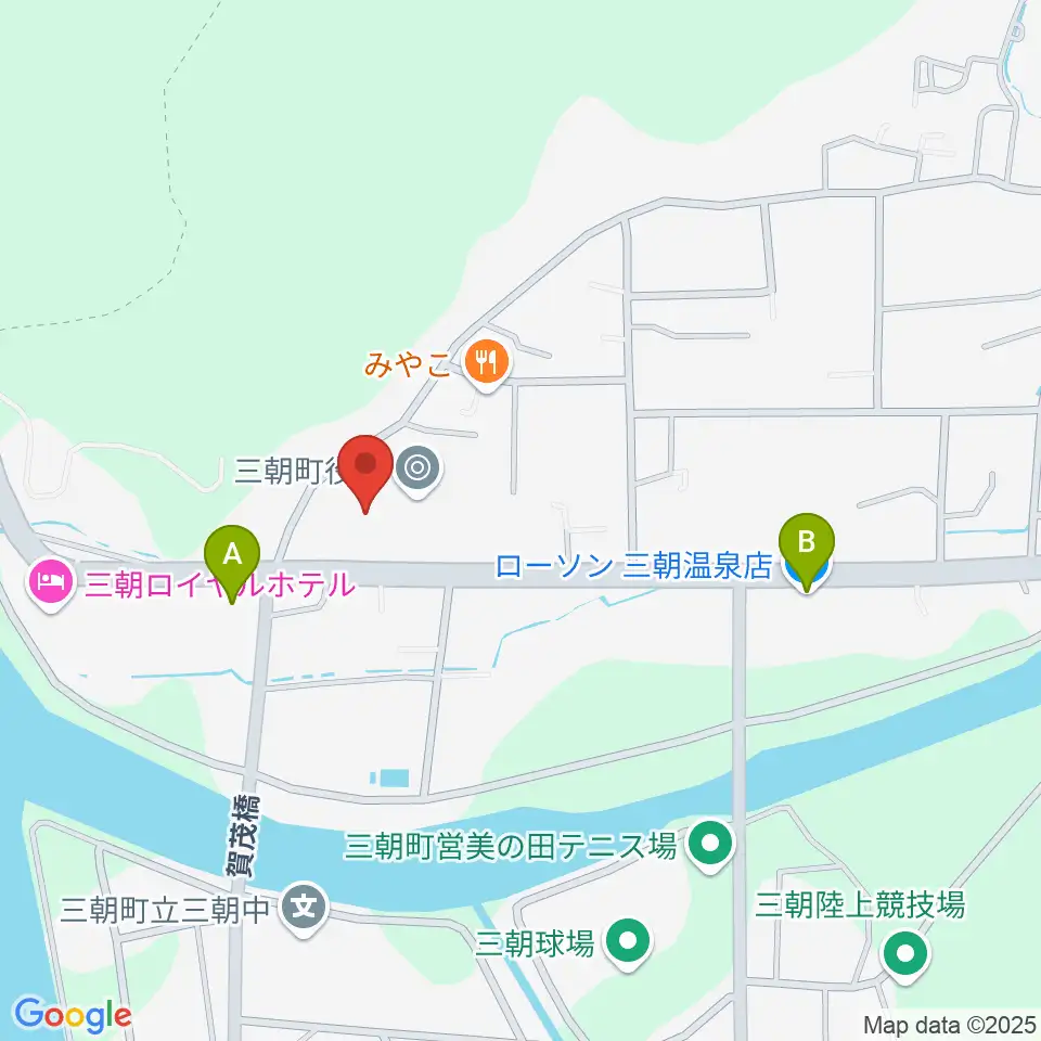 三朝町総合文化ホール周辺のコンビニエンスストア一覧地図