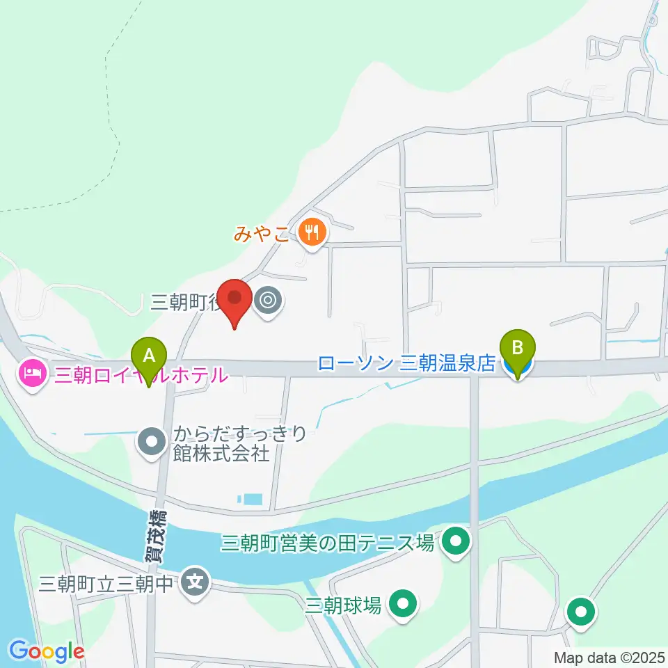 三朝町総合文化ホール周辺のコンビニエンスストア一覧地図