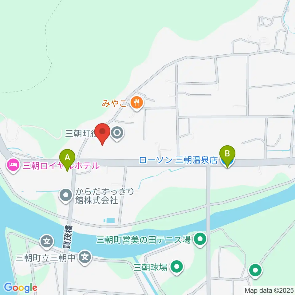 三朝町総合文化ホール周辺のコンビニエンスストア一覧地図