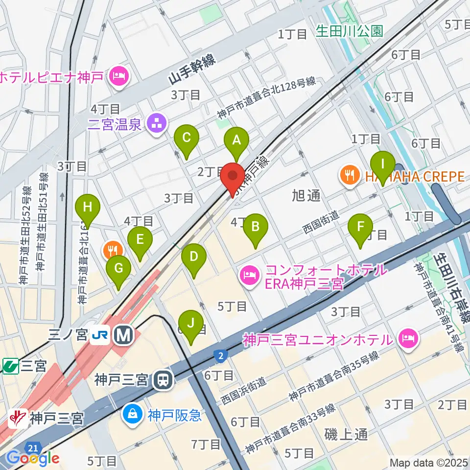 太陽と虎周辺のコンビニエンスストア一覧地図