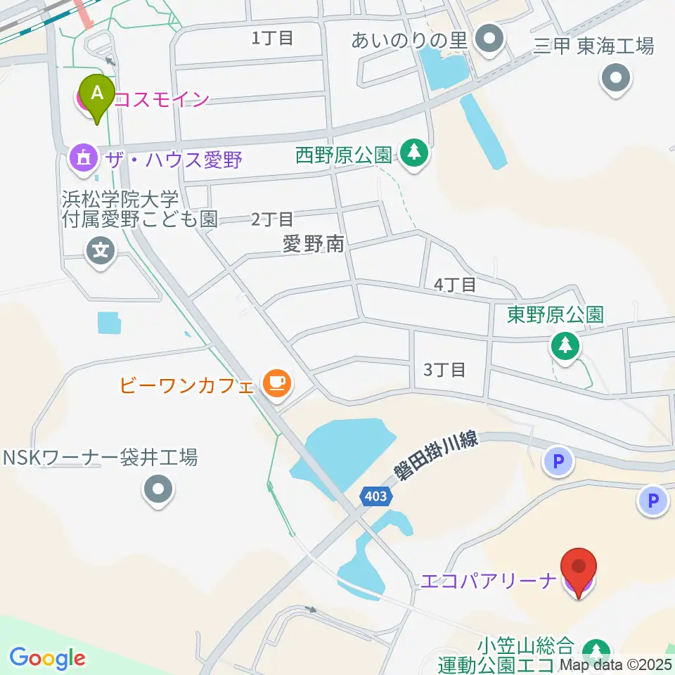 静岡エコパアリーナ周辺のコンビニエンスストア一覧地図