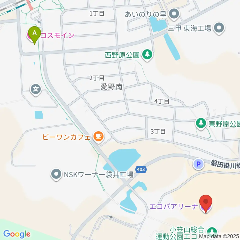 静岡エコパアリーナ周辺のコンビニエンスストア一覧地図