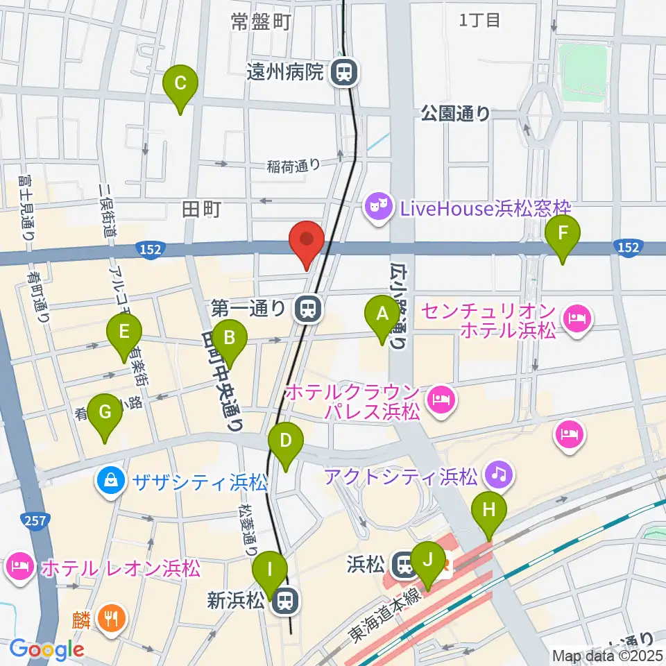 浜松G-SIDE周辺のコンビニエンスストア一覧地図
