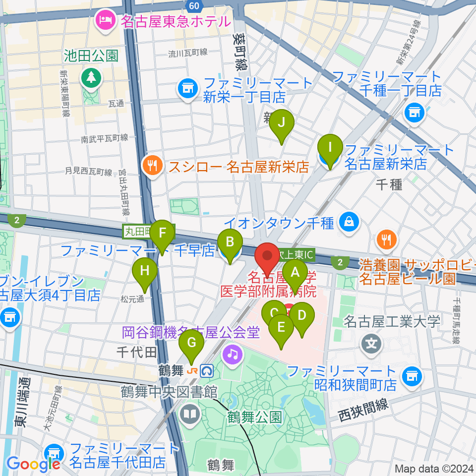 K・D ハポン周辺のコンビニエンスストア一覧地図