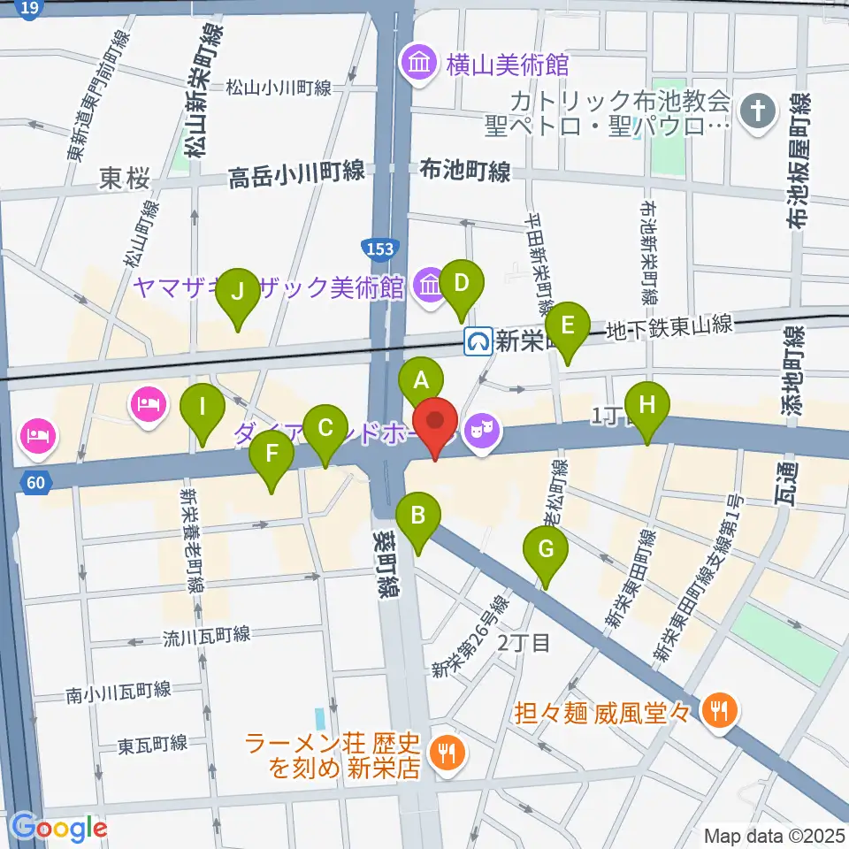 新栄OTIS'周辺のコンビニエンスストア一覧地図