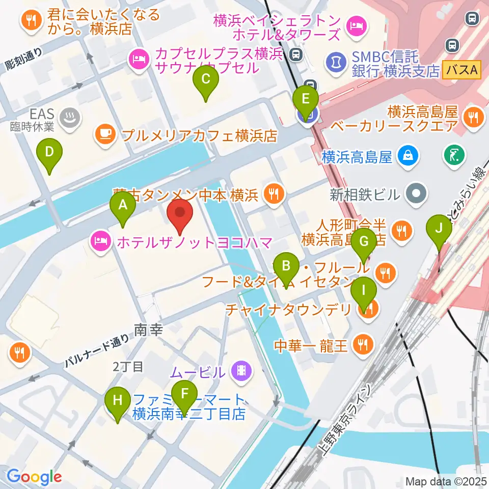 島村楽器 横浜ビブレ店周辺のコンビニエンスストア一覧地図