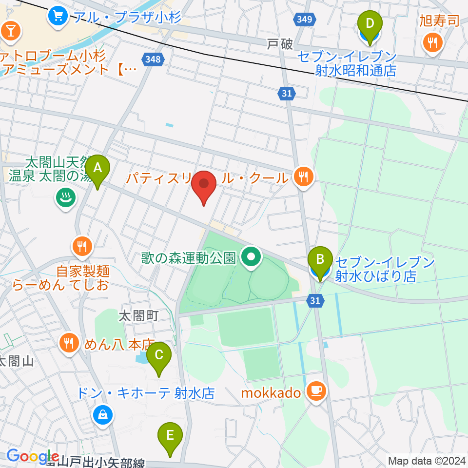 アイザック小杉文化ホール ラポール周辺のコンビニエンスストア一覧地図