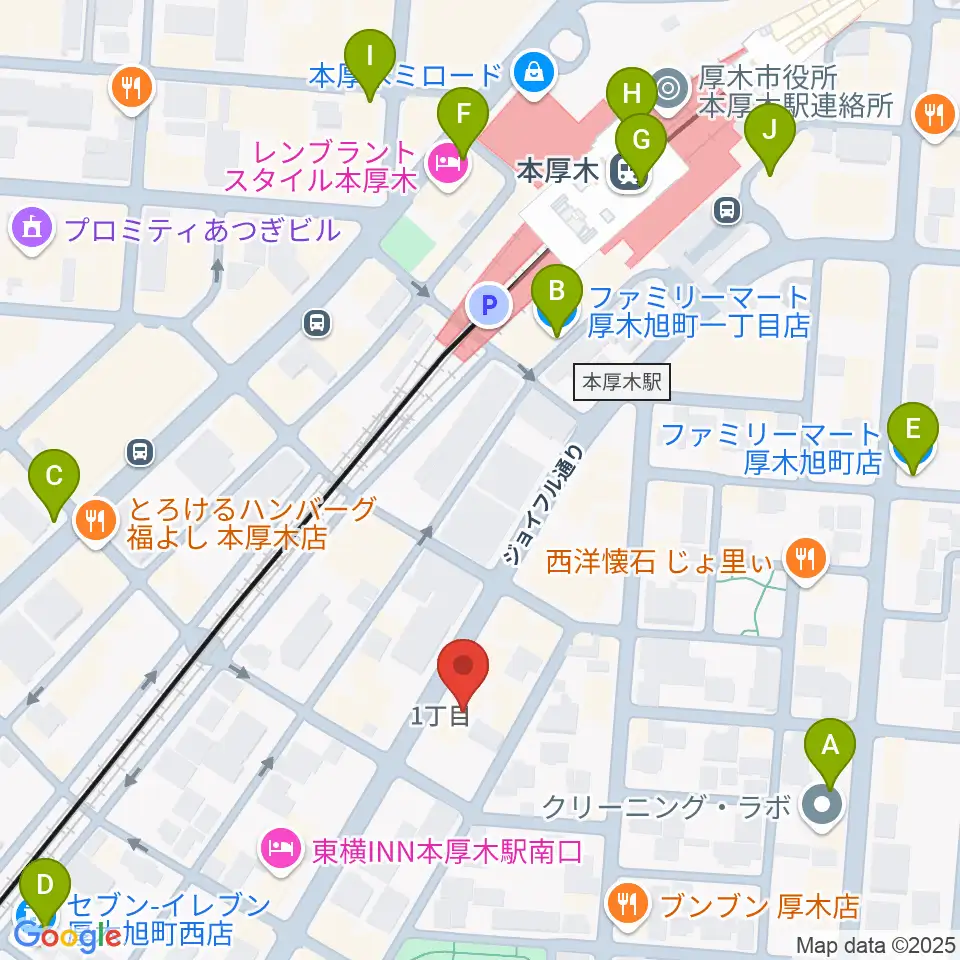 ギタートレーダーズ周辺のコンビニエンスストア一覧地図