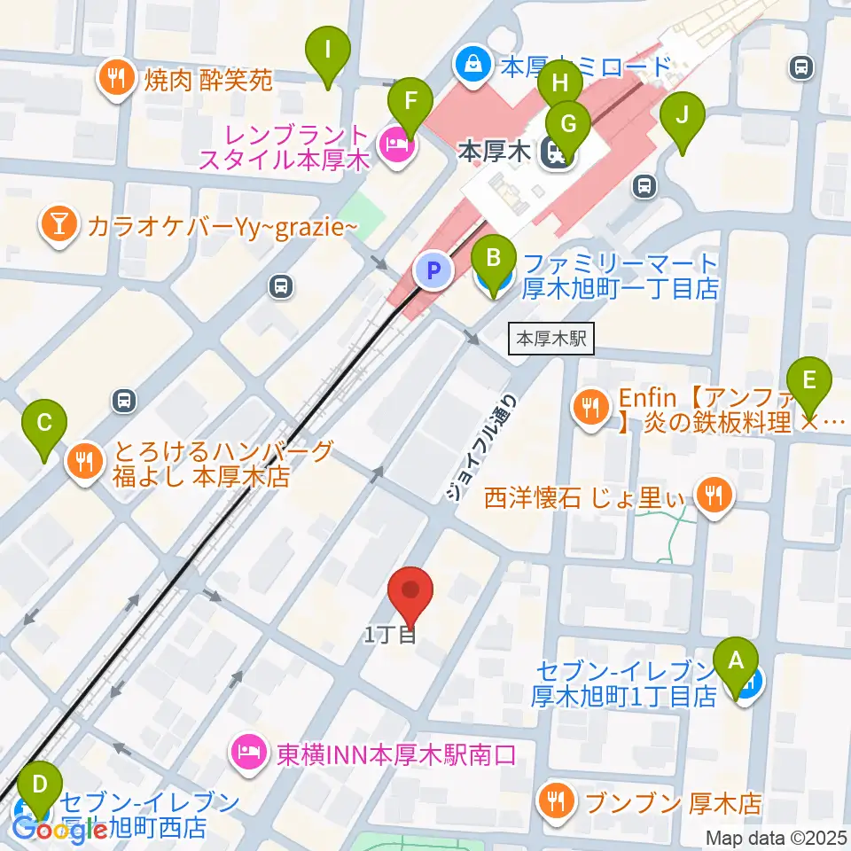 ギタートレーダーズ周辺のコンビニエンスストア一覧地図