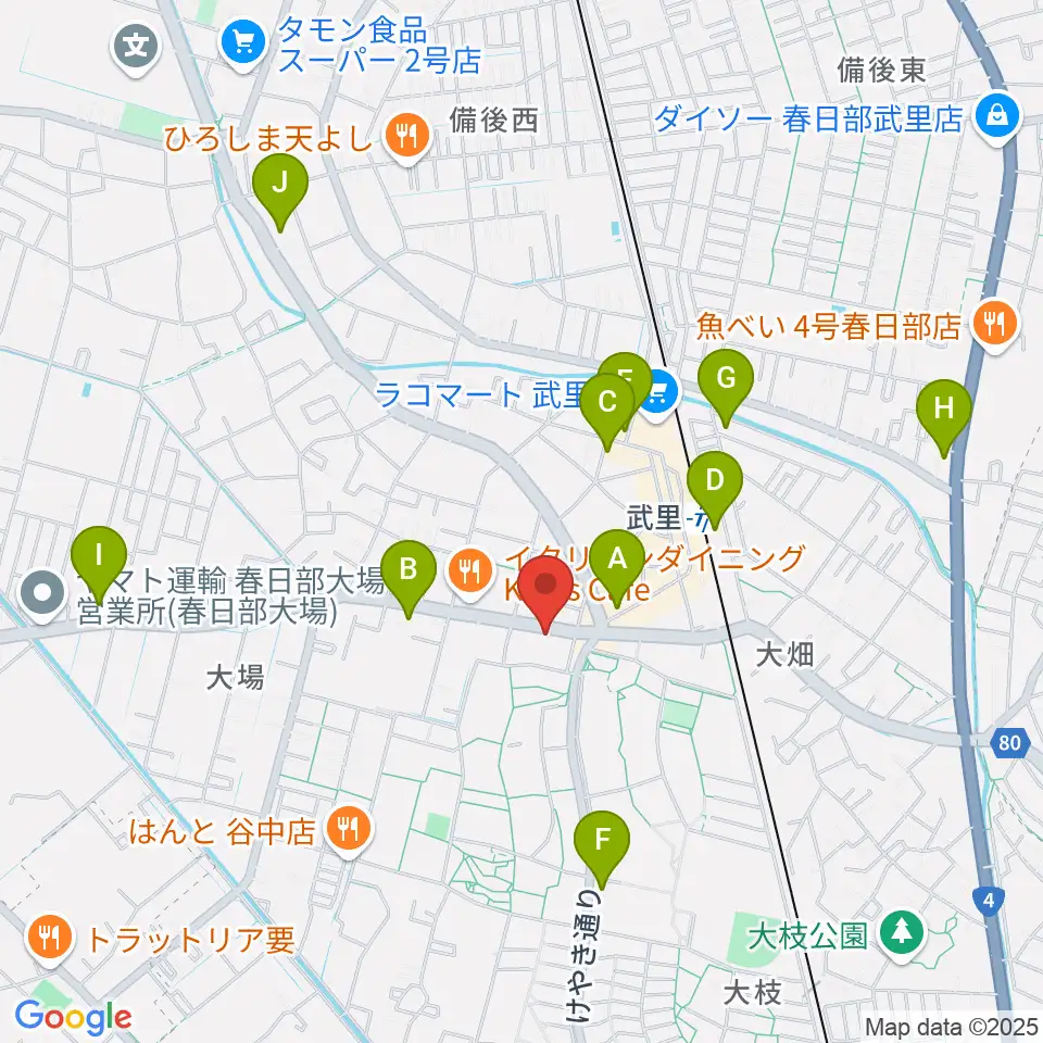 小宅楽器周辺のコンビニエンスストア一覧地図