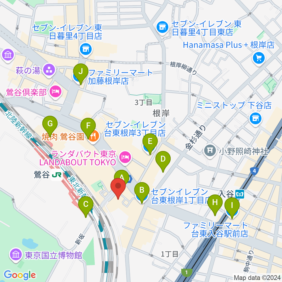 東京キネマ倶楽部周辺のコンビニエンスストア一覧地図