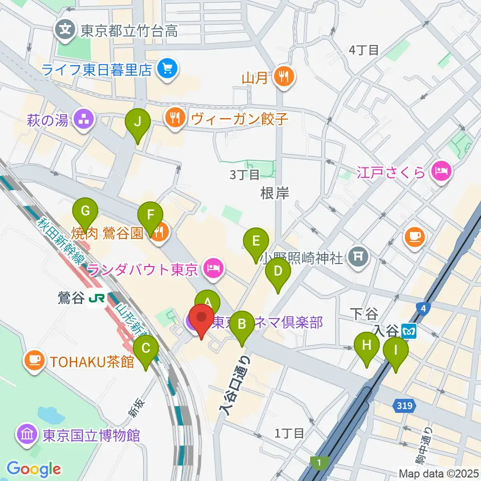 東京キネマ倶楽部周辺のコンビニエンスストア一覧地図
