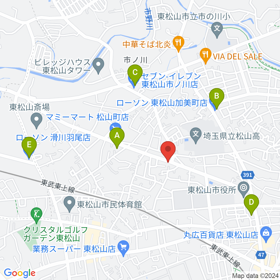 杉田楽器店周辺のコンビニエンスストア一覧地図