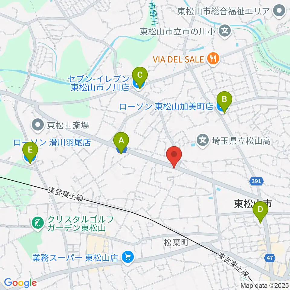杉田楽器店周辺のコンビニエンスストア一覧地図
