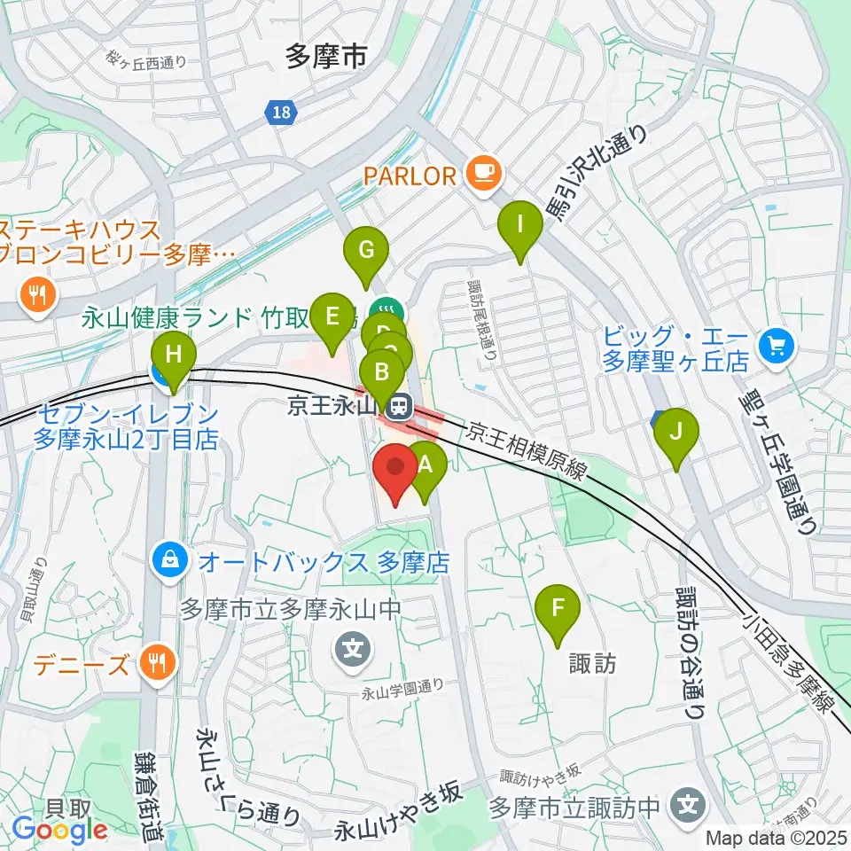 ベルブ永山周辺のコンビニエンスストア一覧地図