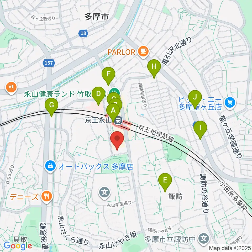 ベルブ永山周辺のコンビニエンスストア一覧地図