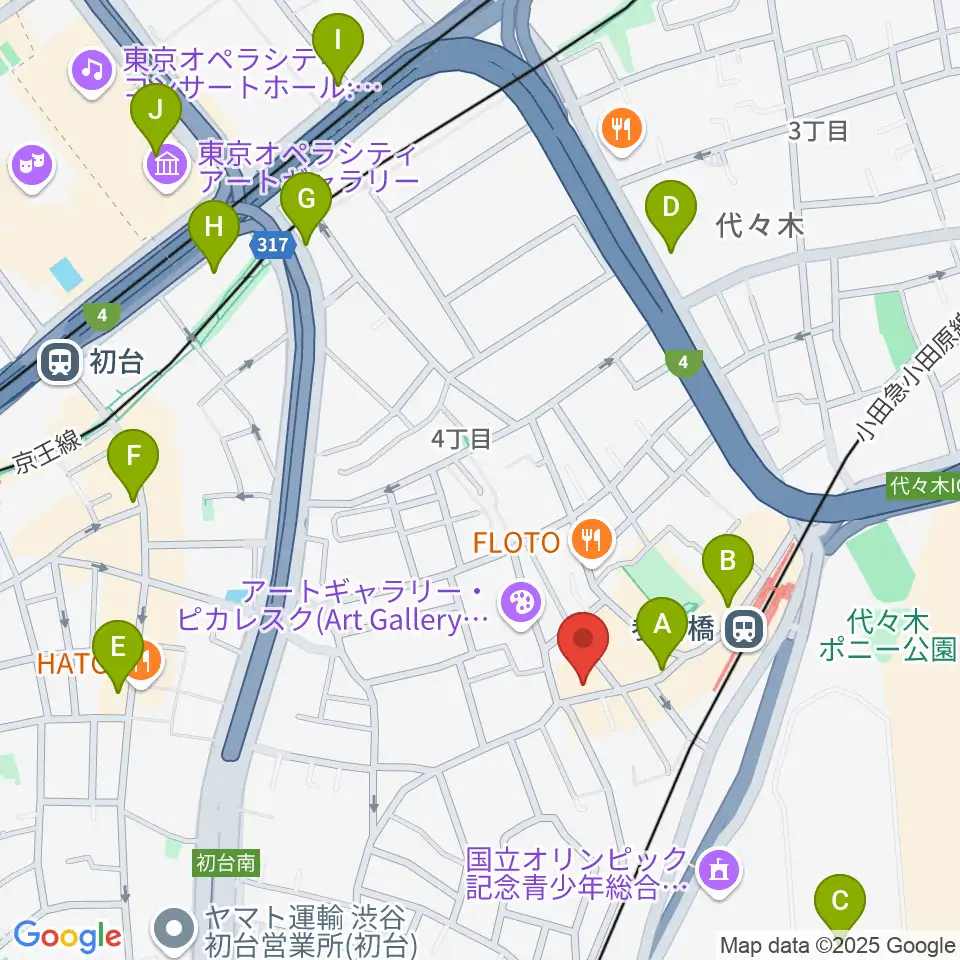 参宮橋トランスミッション周辺のコンビニエンスストア一覧地図