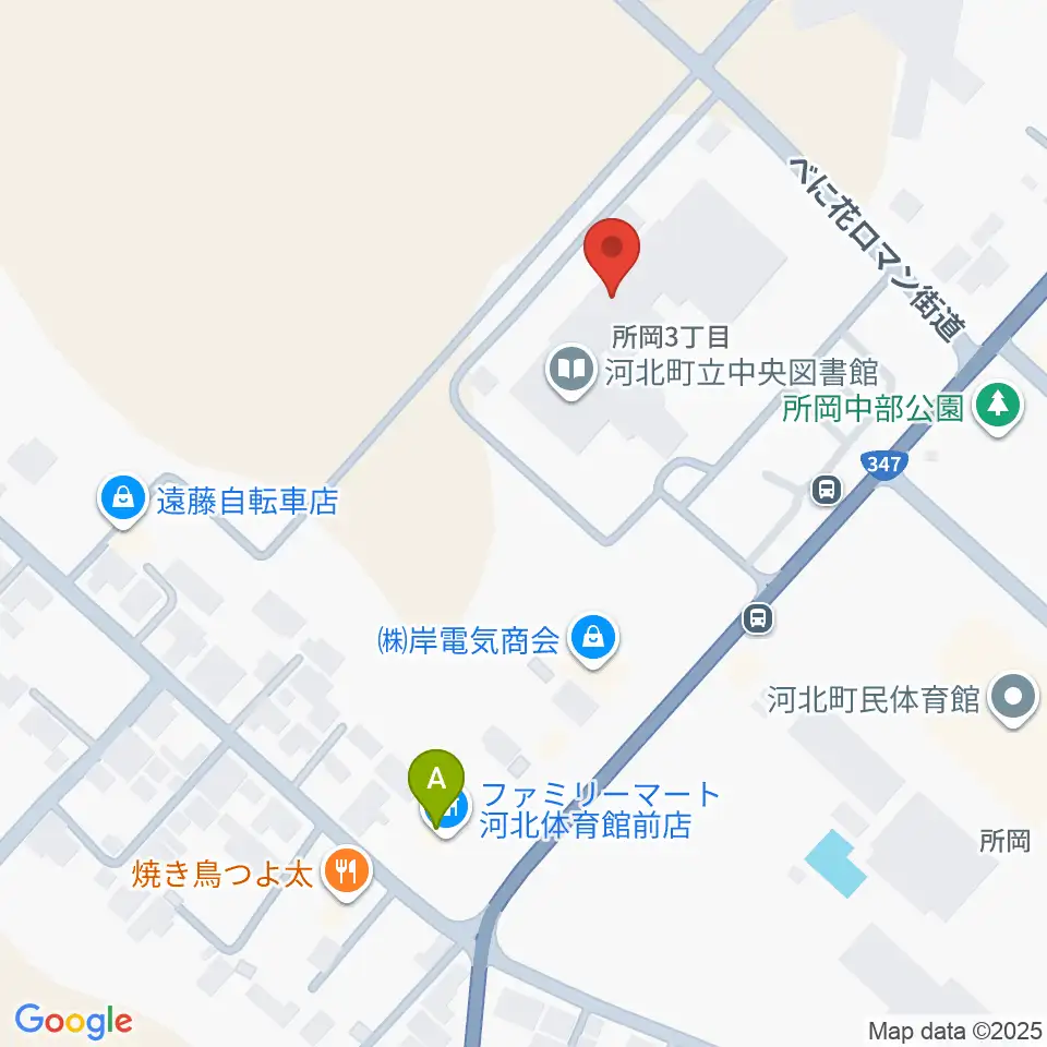 河北町総合交流センター サハトべに花周辺のコンビニエンスストア一覧地図