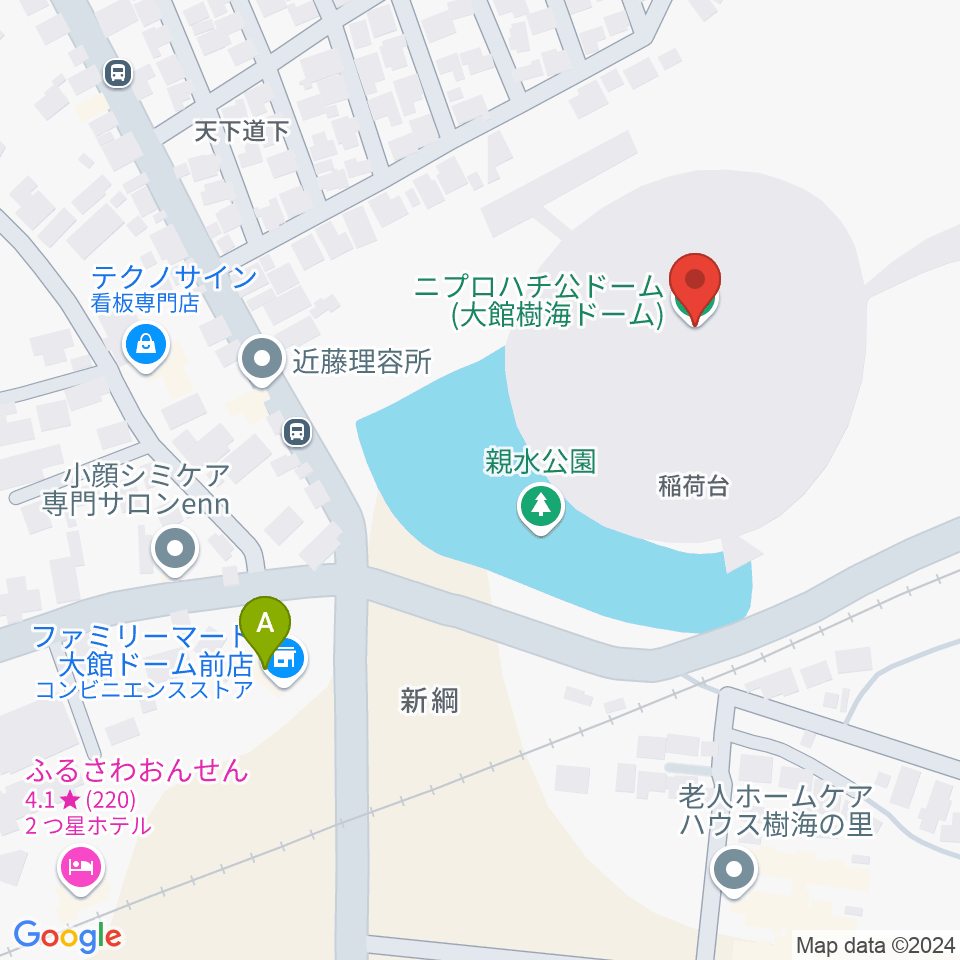 ニプロハチ公ドーム周辺のコンビニエンスストア一覧地図