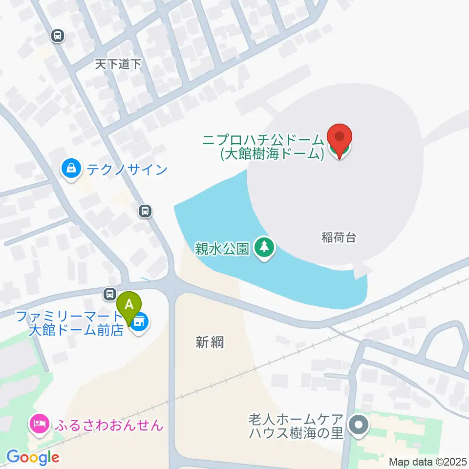 ニプロハチ公ドーム周辺のコンビニエンスストア一覧地図