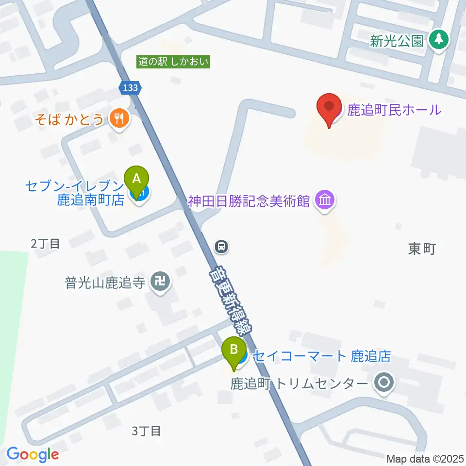 鹿追町民ホール周辺のコンビニエンスストア一覧地図