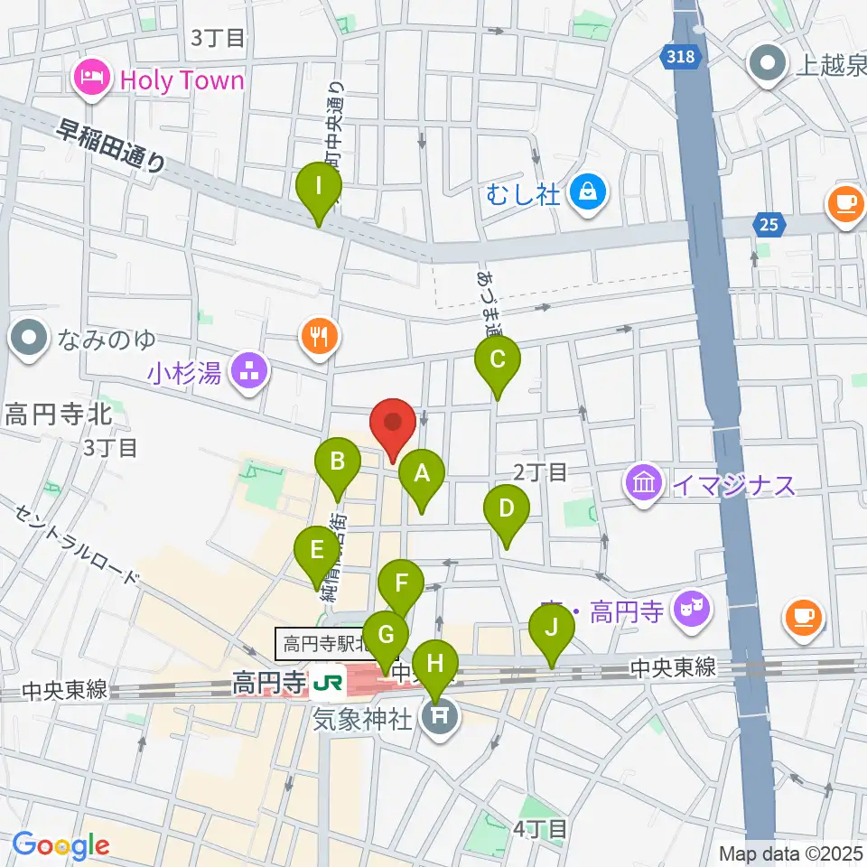 AVガレージ 中古楽器店周辺のコンビニエンスストア一覧地図