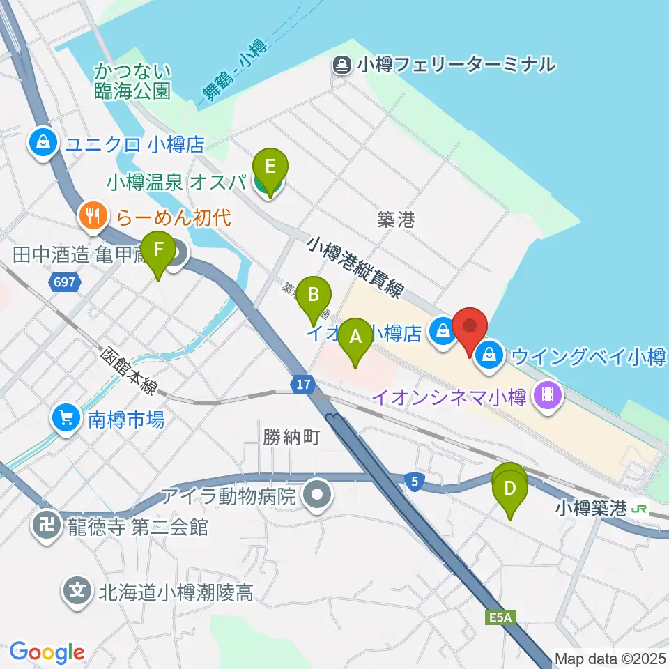 市民劇場ヲタル座周辺のコンビニエンスストア一覧地図