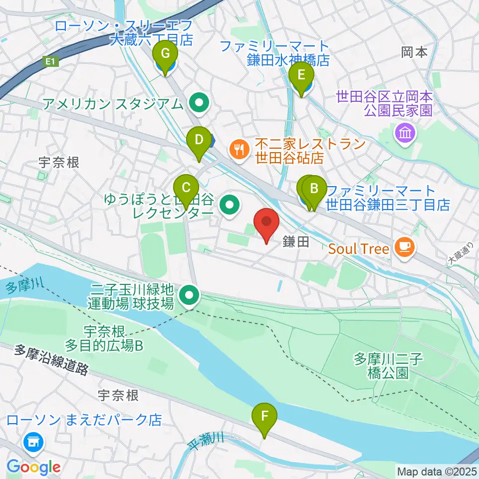 スタジオサウンドダリ周辺のコンビニエンスストア一覧地図