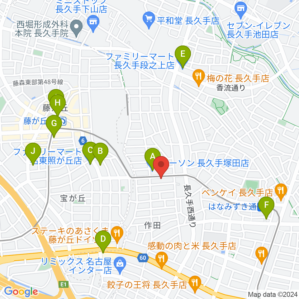 ウィークエンドスタジオ周辺のコンビニエンスストア一覧地図