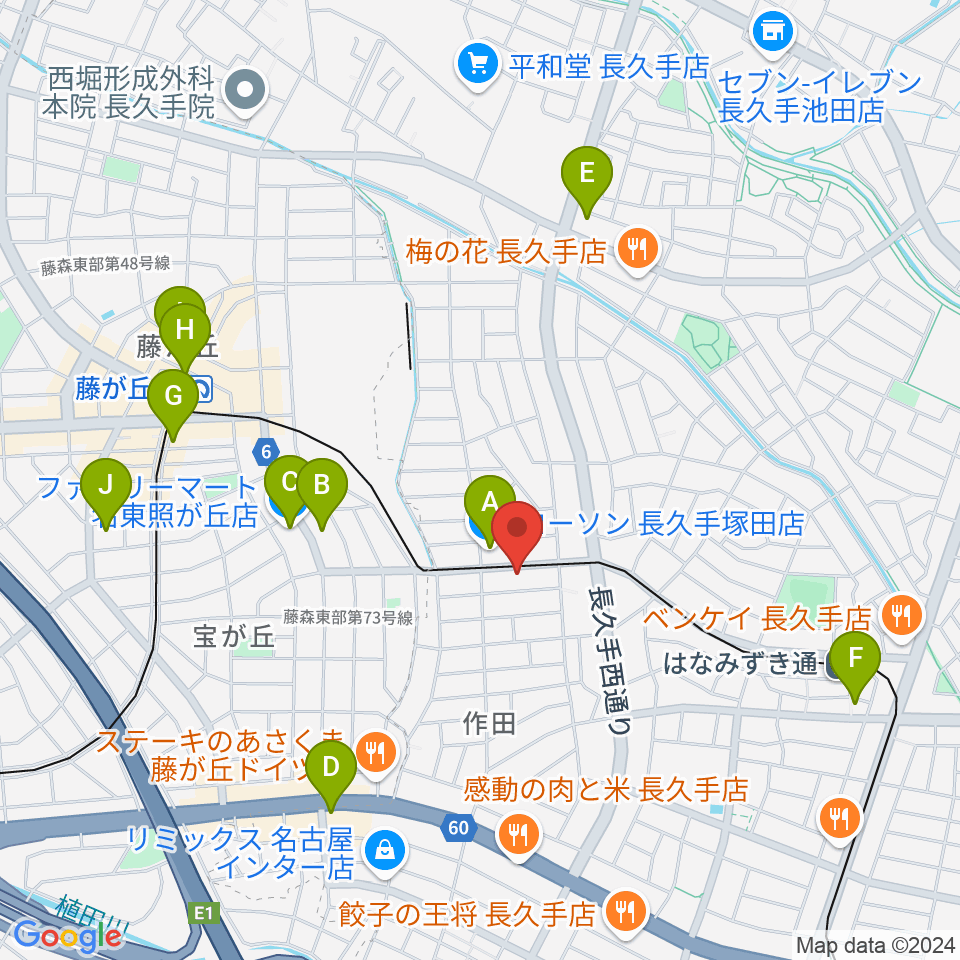 ウィークエンドスタジオ周辺のコンビニエンスストア一覧地図