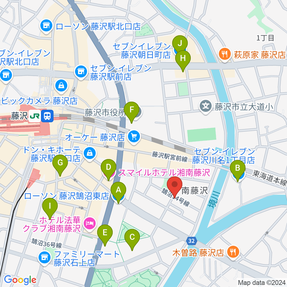 スタジオライトスタッフ周辺のコンビニエンスストア一覧地図