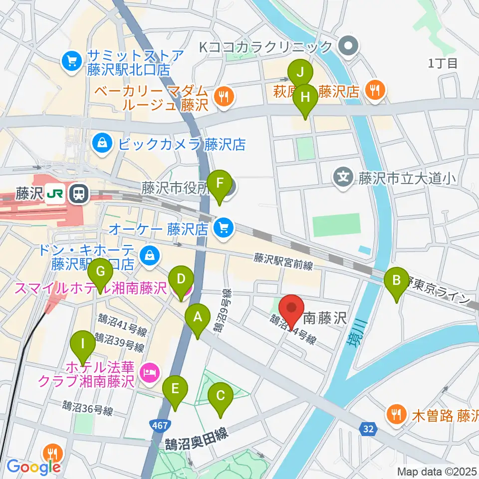 スタジオライトスタッフ周辺のコンビニエンスストア一覧地図
