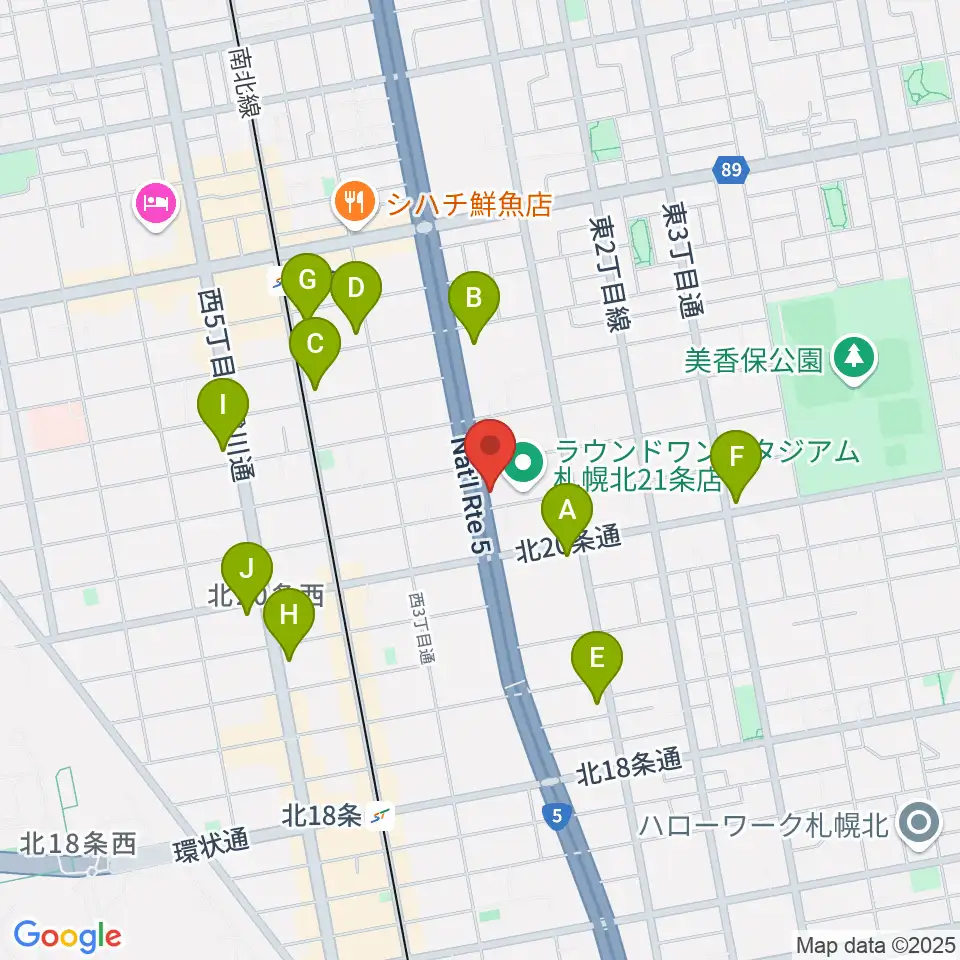 札幌スタジオミルク周辺のコンビニエンスストア一覧地図