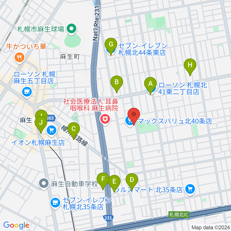 スタジオタイラー周辺のコンビニエンスストア一覧地図