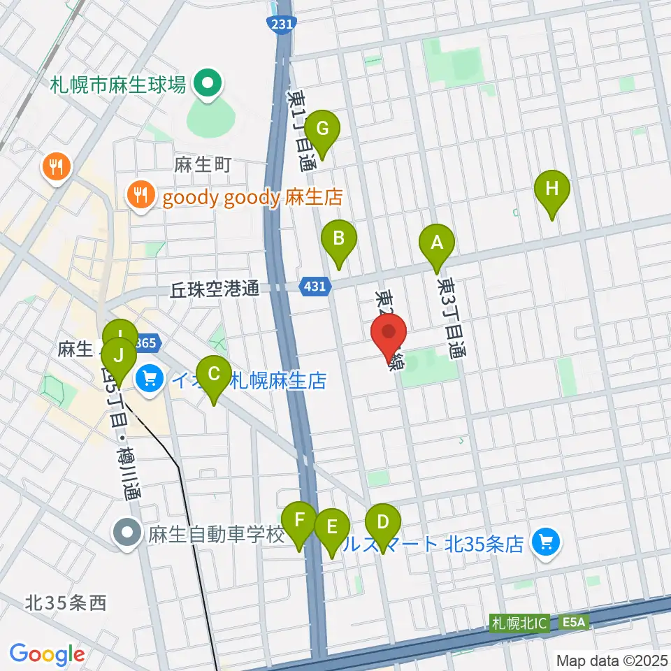 スタジオタイラー周辺のコンビニエンスストア一覧地図