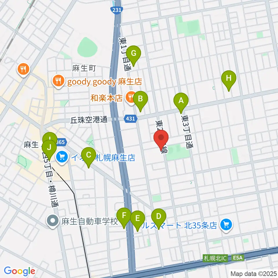 スタジオタイラー周辺のコンビニエンスストア一覧地図