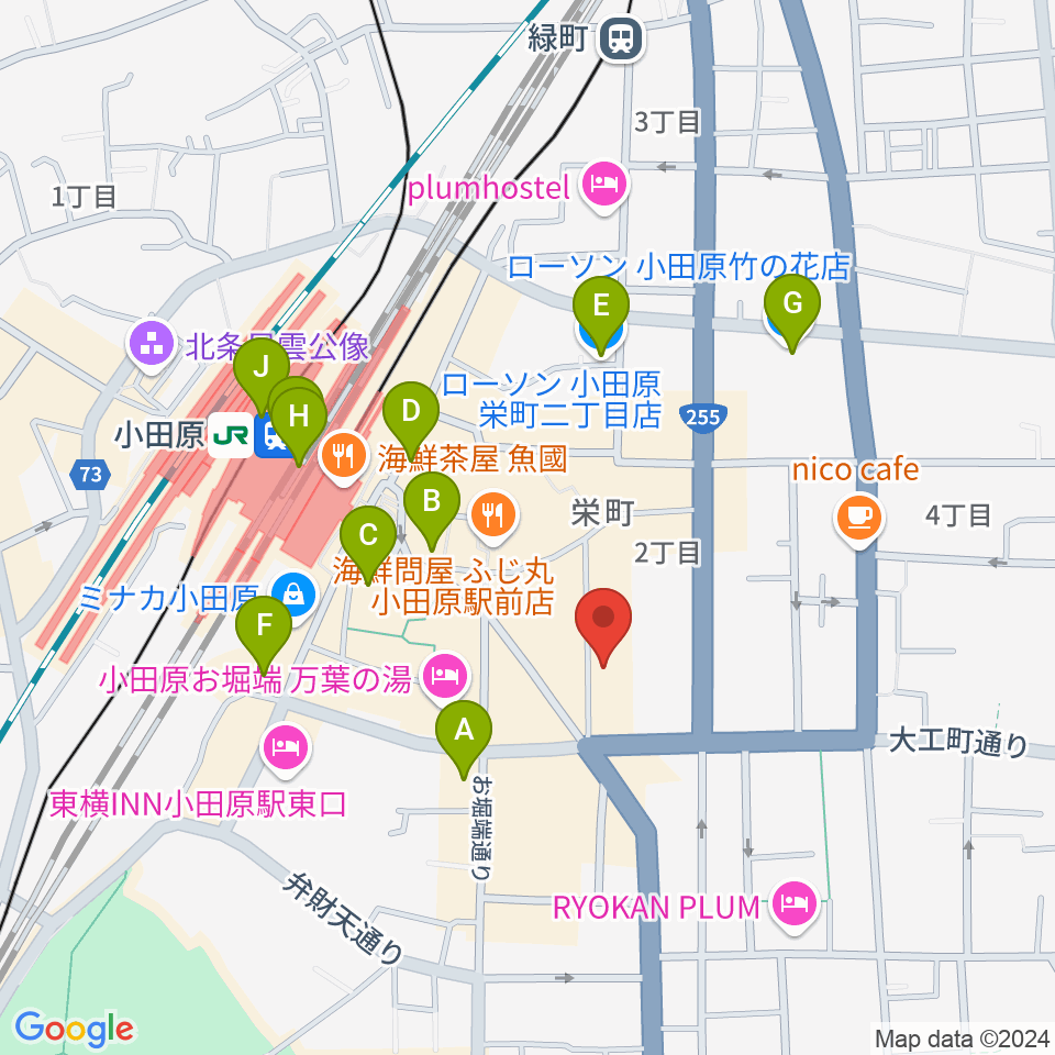 足柄屋STUDIO周辺のコンビニエンスストア一覧地図