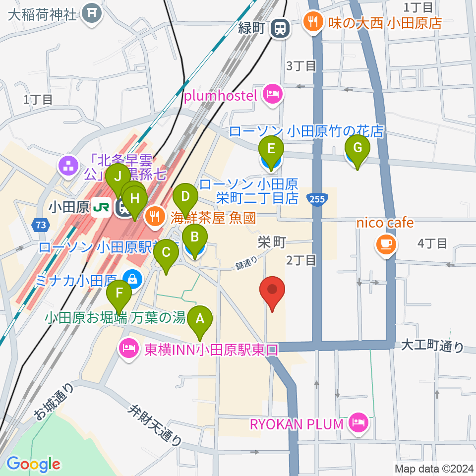 足柄屋STUDIO周辺のコンビニエンスストア一覧地図