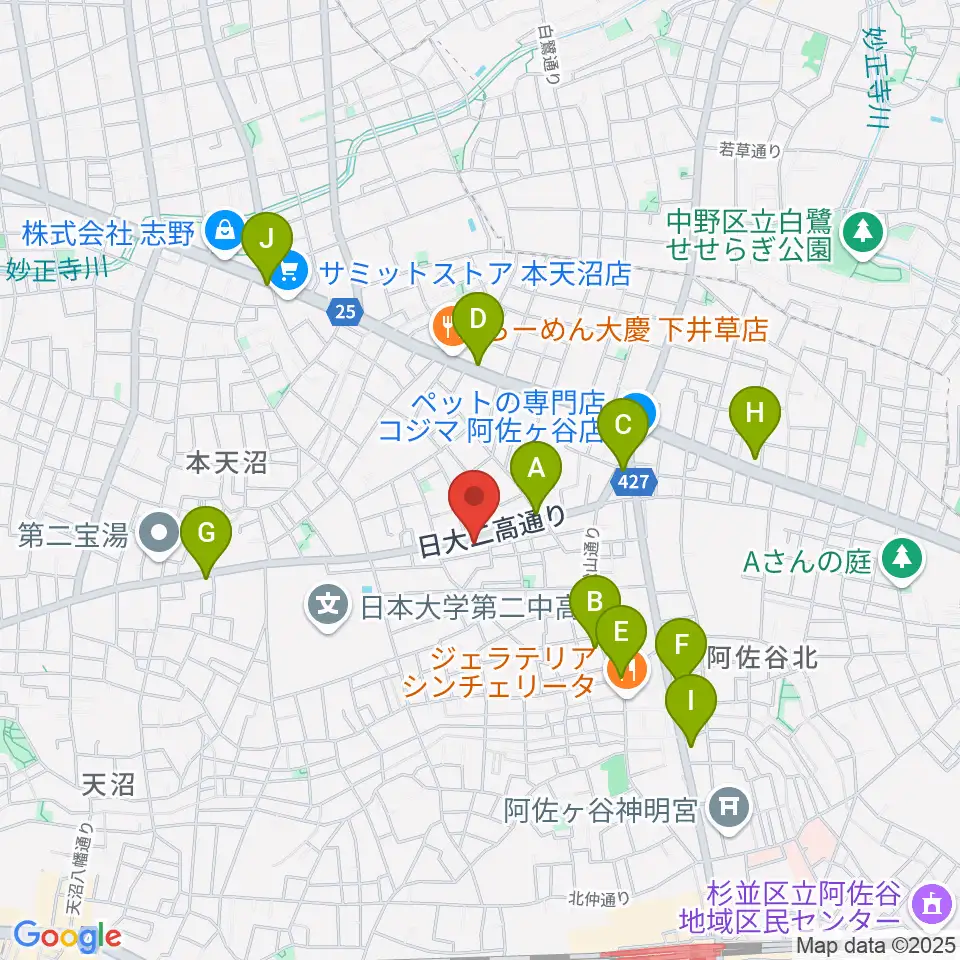 studio Zot周辺のコンビニエンスストア一覧地図