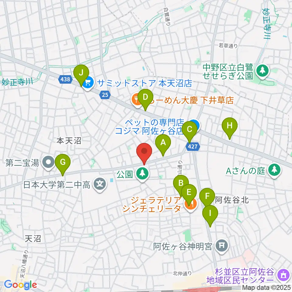 studio Zot周辺のコンビニエンスストア一覧地図