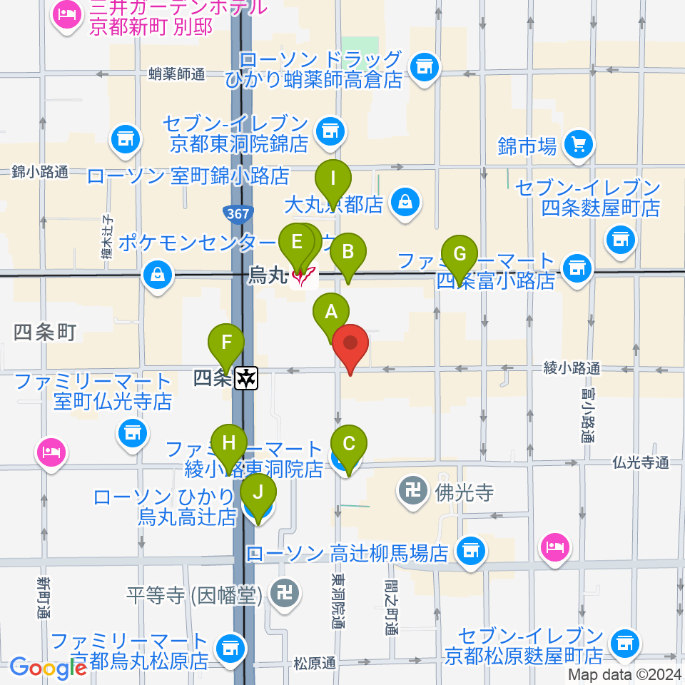 今井音楽スタジオ周辺のコンビニエンスストア一覧地図