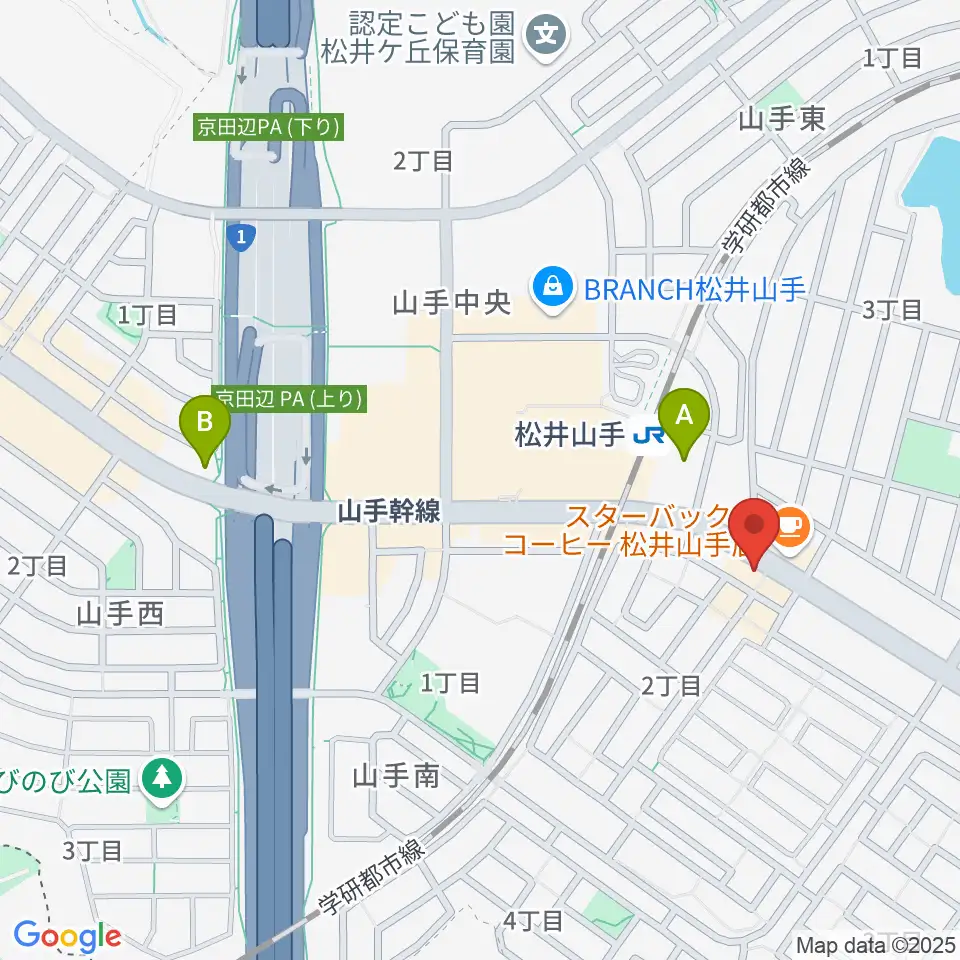 天理楽器 京田辺店周辺のコンビニエンスストア一覧地図