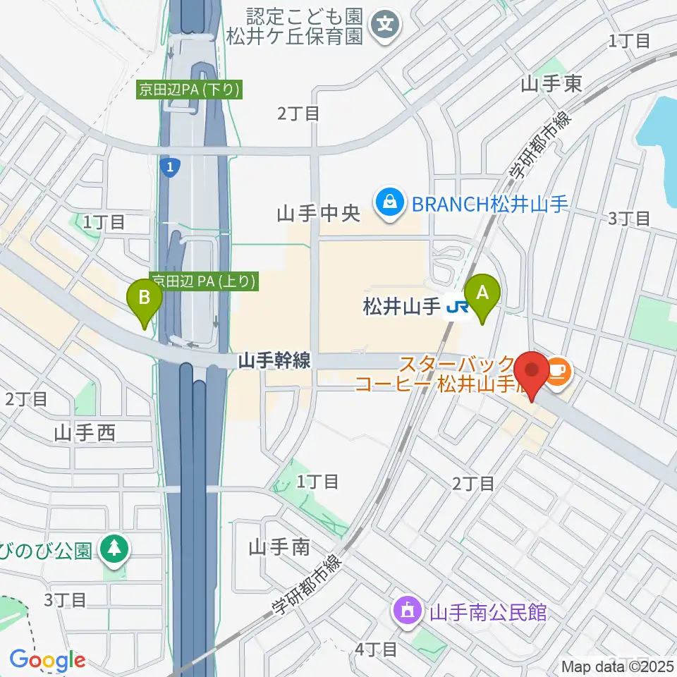 天理楽器 京田辺店周辺のコンビニエンスストア一覧地図